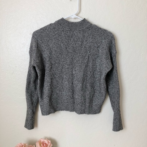 Raya Gray Knit Mock Neck Sweater Women's Size Small - Picture 2 of 5